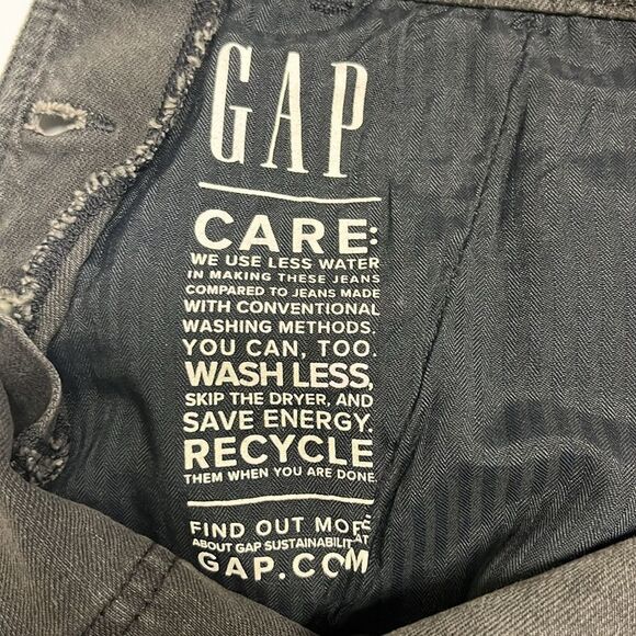 GAP Acid Wash Black Adjustable Razorback Overalls Pockets and Side Buttons- M - Picture 12 of 16